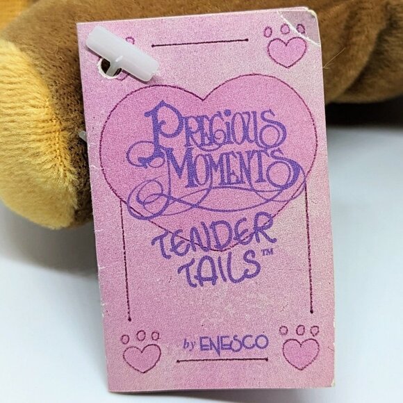 Vtg Precious Moments Tender Tails Plush Reindeer With Tag By Enesco Christmas - Picture 2 of 4